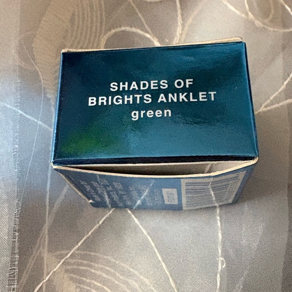 Vintage Avon 2008 Emerald Green Crystal Anklet Silver Dainty Adjustable NIB B13 - Picture 14 of 15